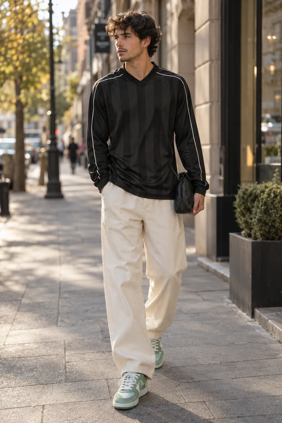Winter jacket fit styled on a model