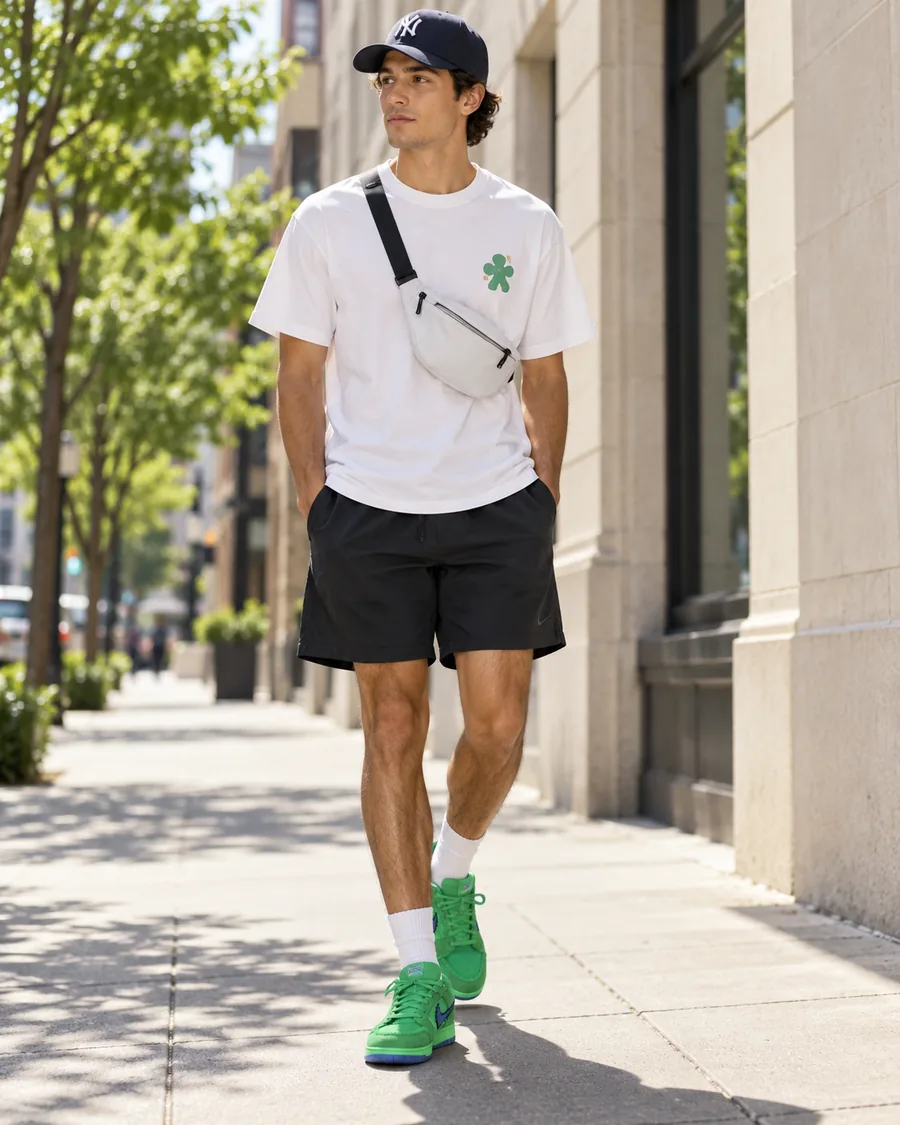 Summer sport route styled on a model