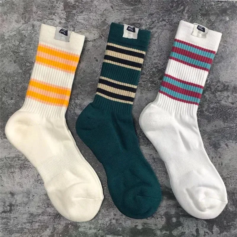 Striped Crew Socks M
