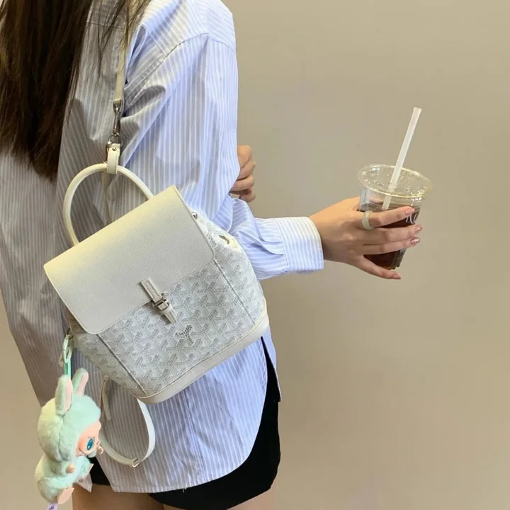 MCM Mini Backpack White Monogram Fashion Bag preview