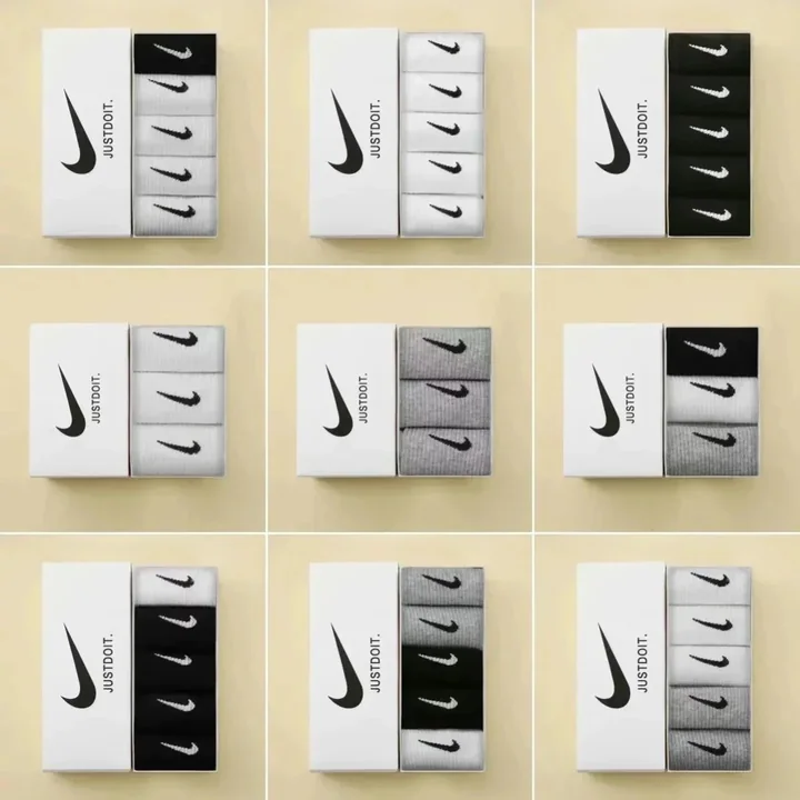 Nike Everyday Crew Socks Black White Gray Sport preview